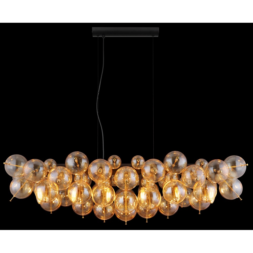 Unique pendant lamp Udo Amber glass 100cm Globo 9007371474271