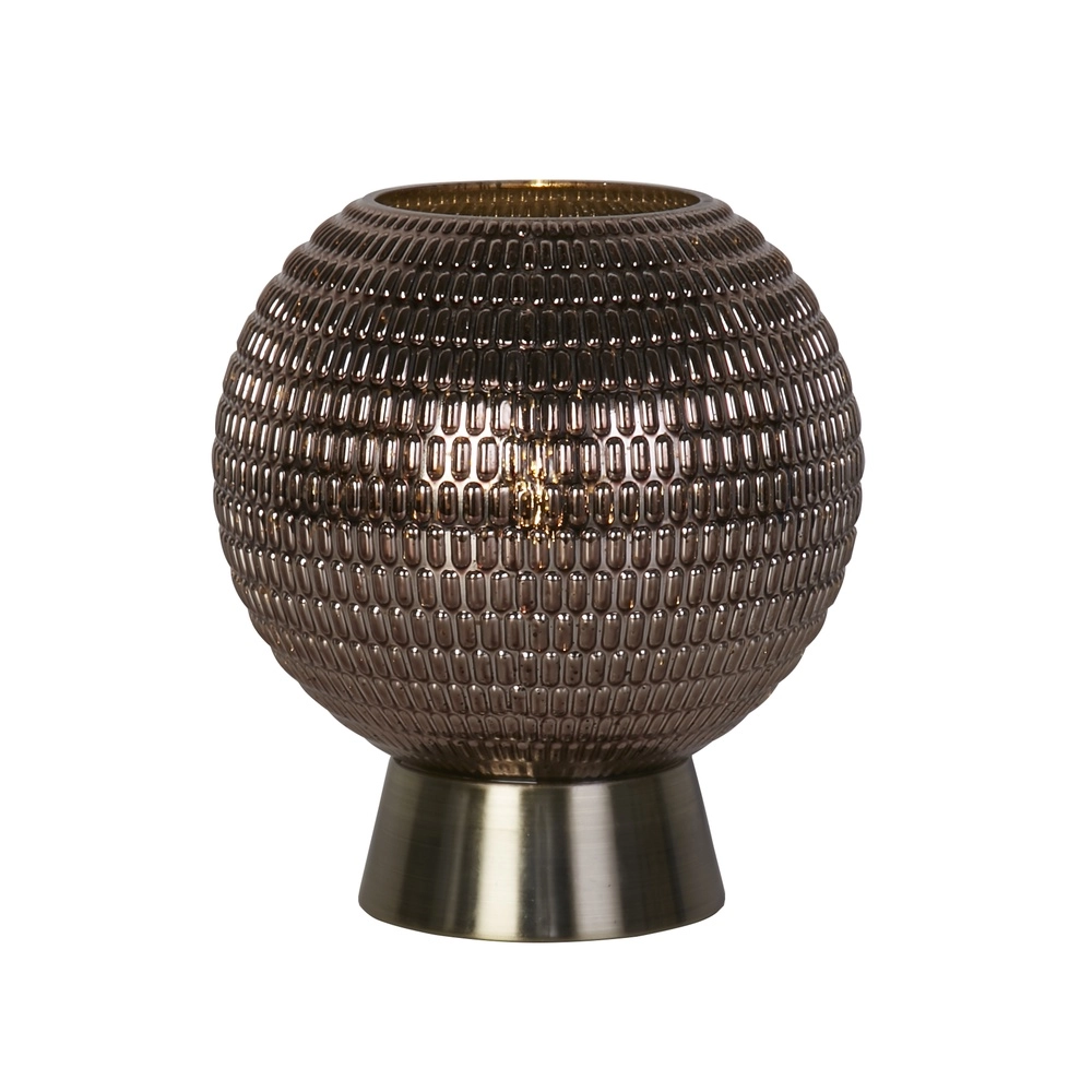 Table lamp Mila brown glass battery-powered