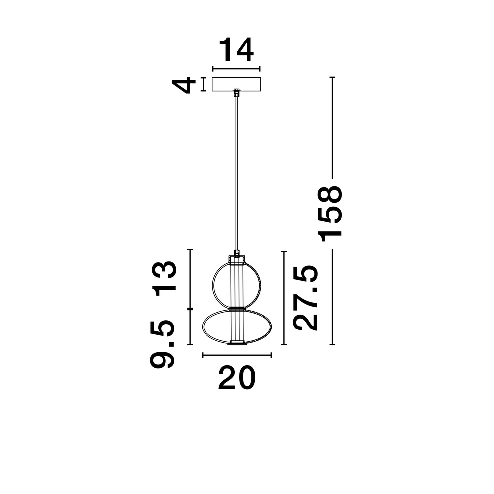 Pendant lamp Bally smoke glass 27.5cm Lyora 5212017449153