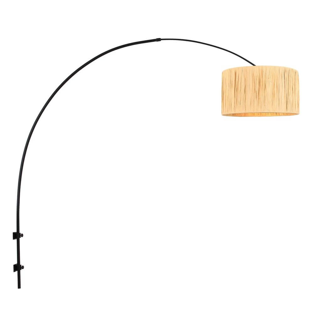 Wall lamp Sparkled Light black with straw shade Steinhauer 8712746171778