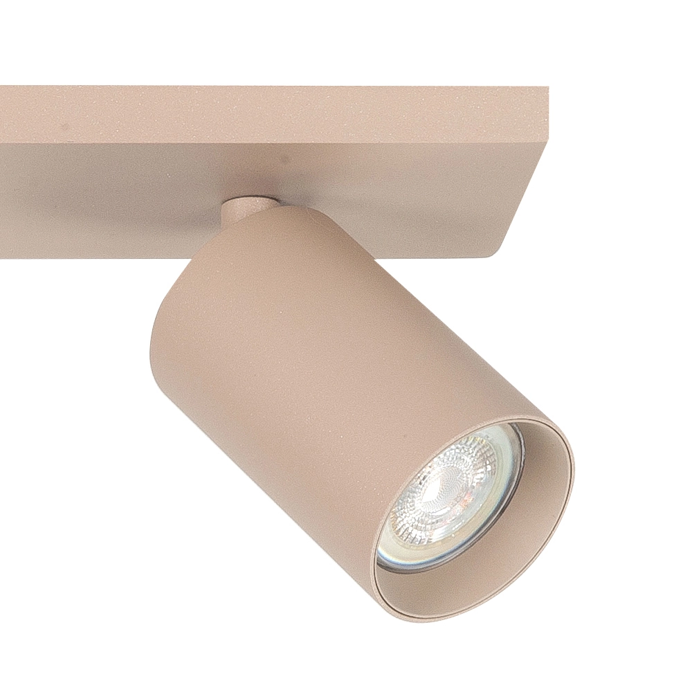 Surface-mounted spot Mila 2-light straight sand brown Highlight 8718379050435