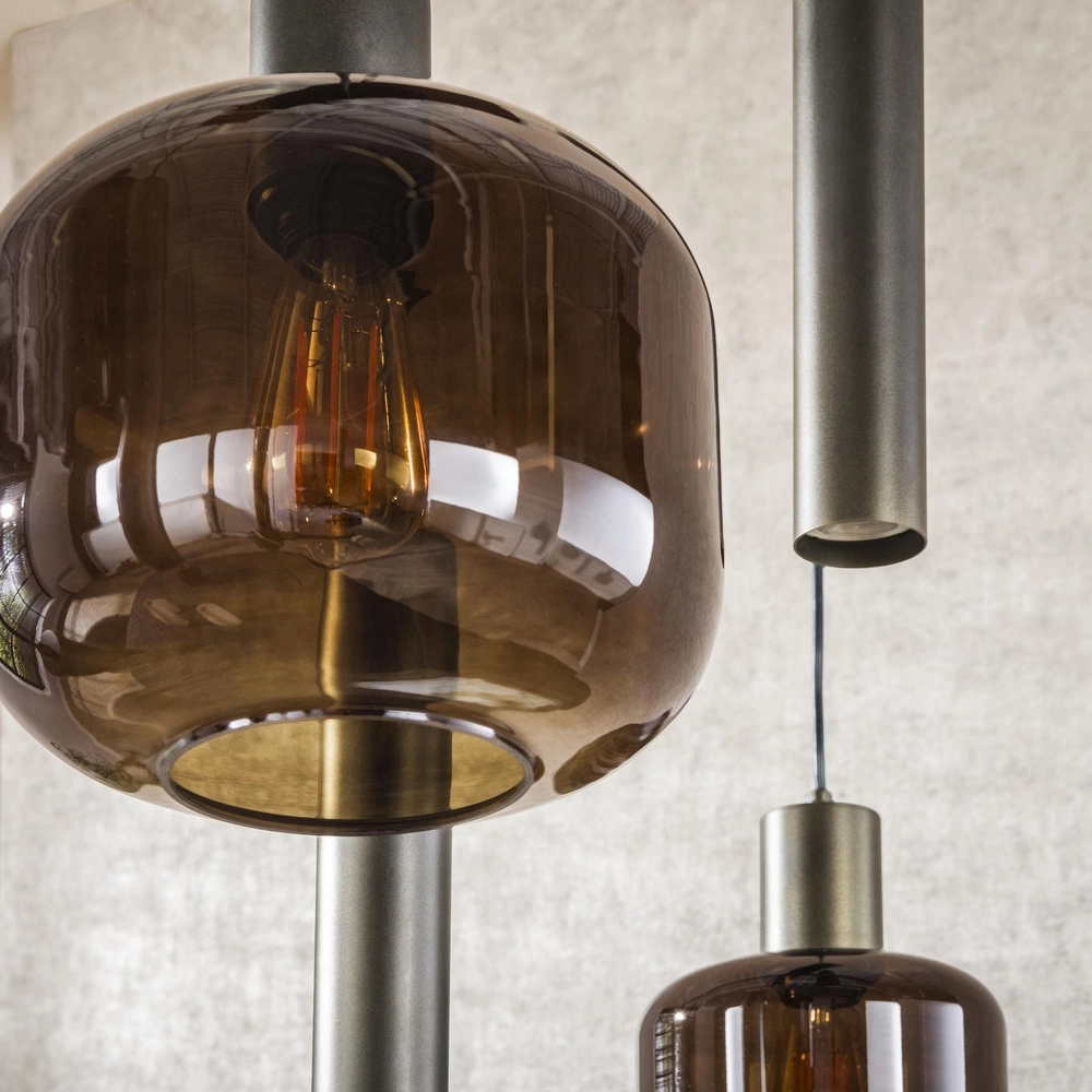Pendant lamp Bronza Sienna brown - dark glass Lyora 8716803513433