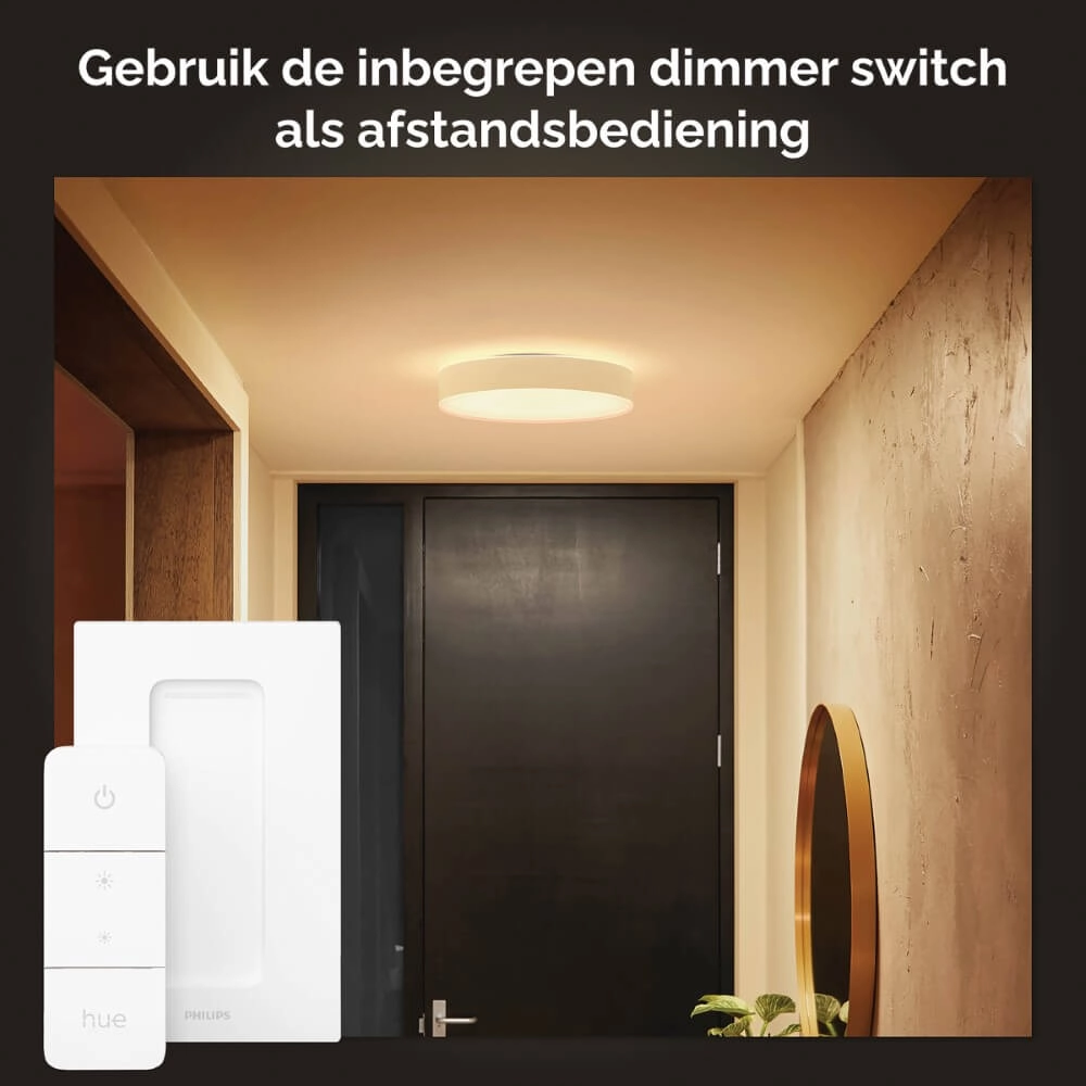 Ceiling light Hue Enrave S - White Ambiance Ø 26.1cm white Philips 8718696176412