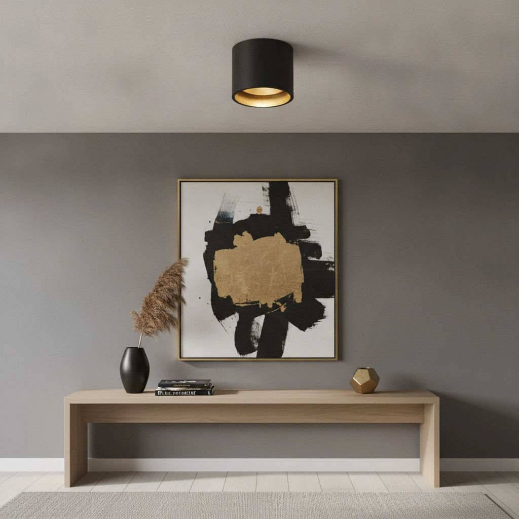 Led ceiling spot Orleans black gold