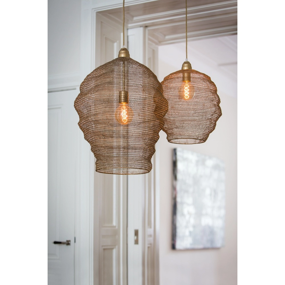 Mesh pendant lamp Nikki Ø 45cm - antique bronze Light & Living 8717807175399