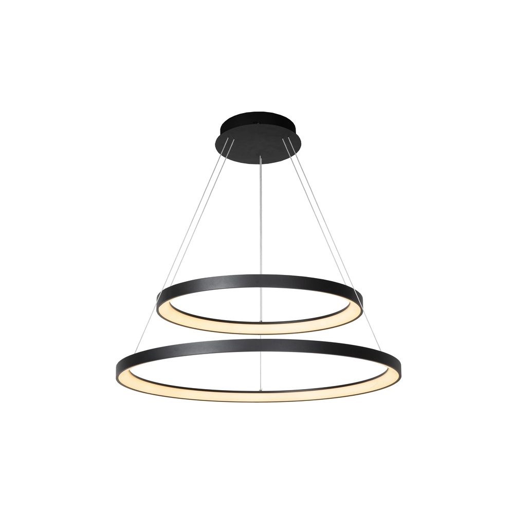 Black pendant lamp Vidal Ø 78cm sleek design