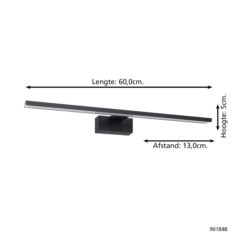 Mirror lamp Conettilla black 60cm Eglo 9008606356751