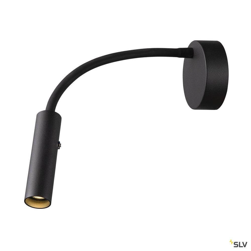 Flexible bedside lamp Karpo Goose black SLV 4024163262354
