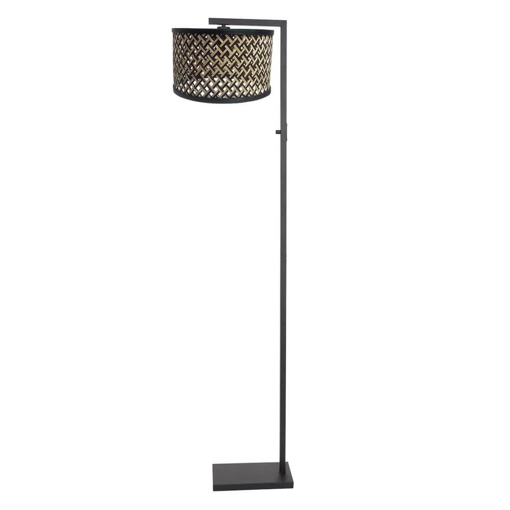 Floor lamp Stang black with bamboo shade Steinhauer 8712746172041