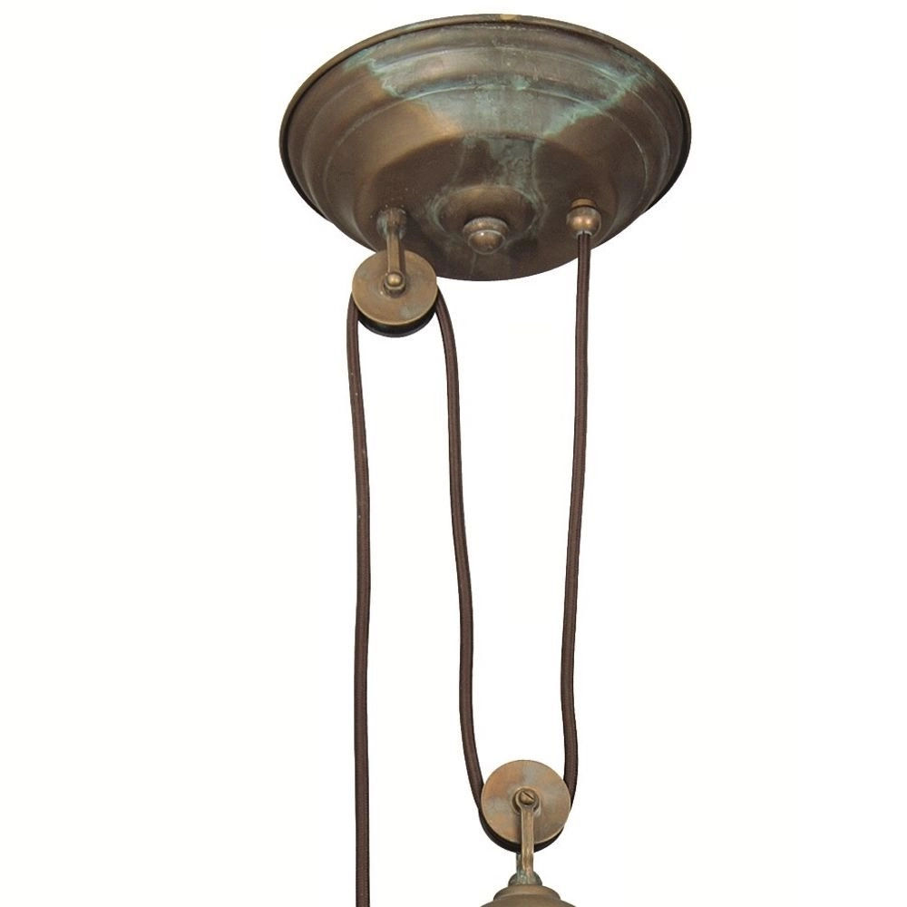 Porch hanging lamp Veranda 3 32cm copper brown Franssen 8021035005732