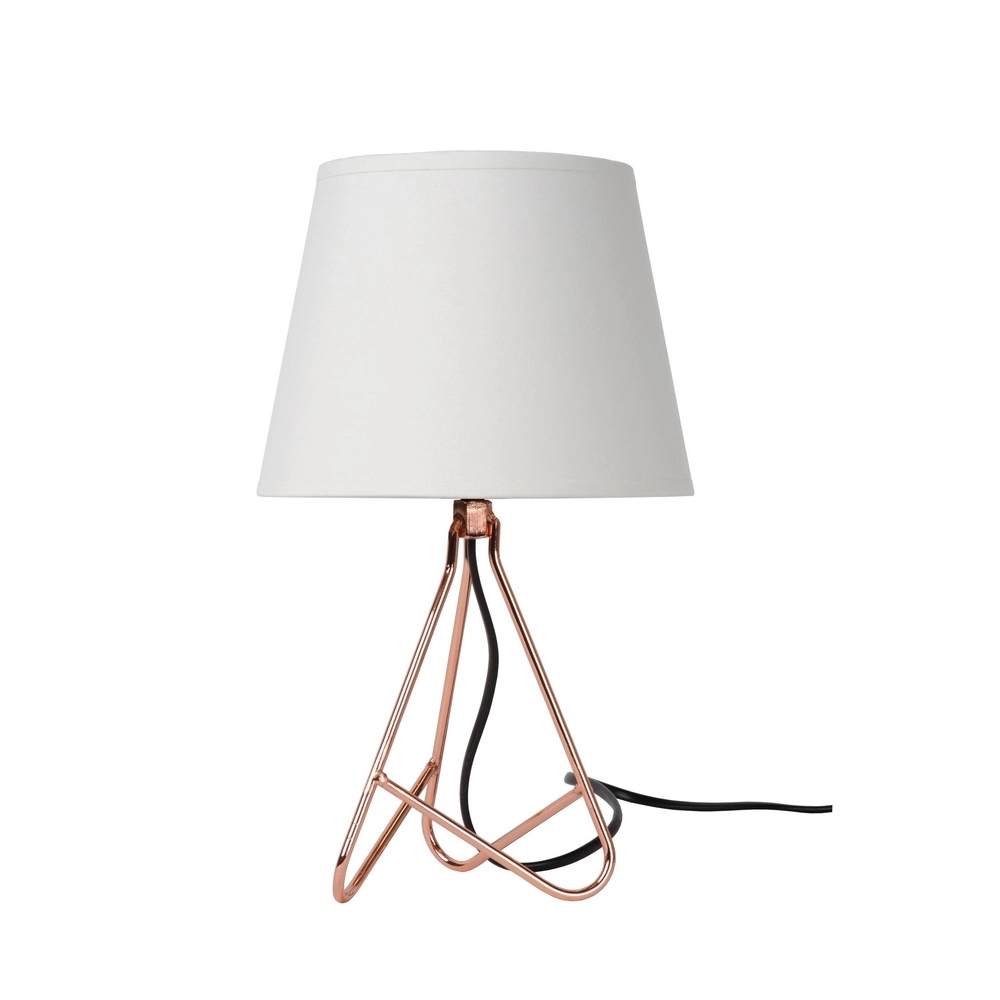Table lamp Gitta Copper with white cap