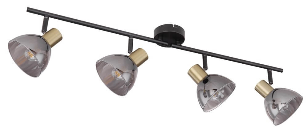 4-light ceiling lamp Jay black with gold Globo 9007371387403