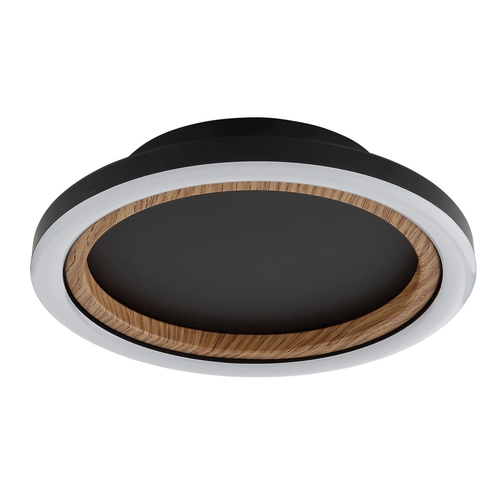 Ceiling lamp Dakari I Single ring black Globo 9007371531783