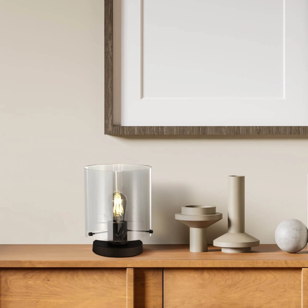 Black table lamp Sweden design Searchlight 5053423272153