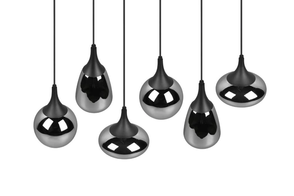 6-light hanging lamp Lumina with smoke glass Trio 4017807542295