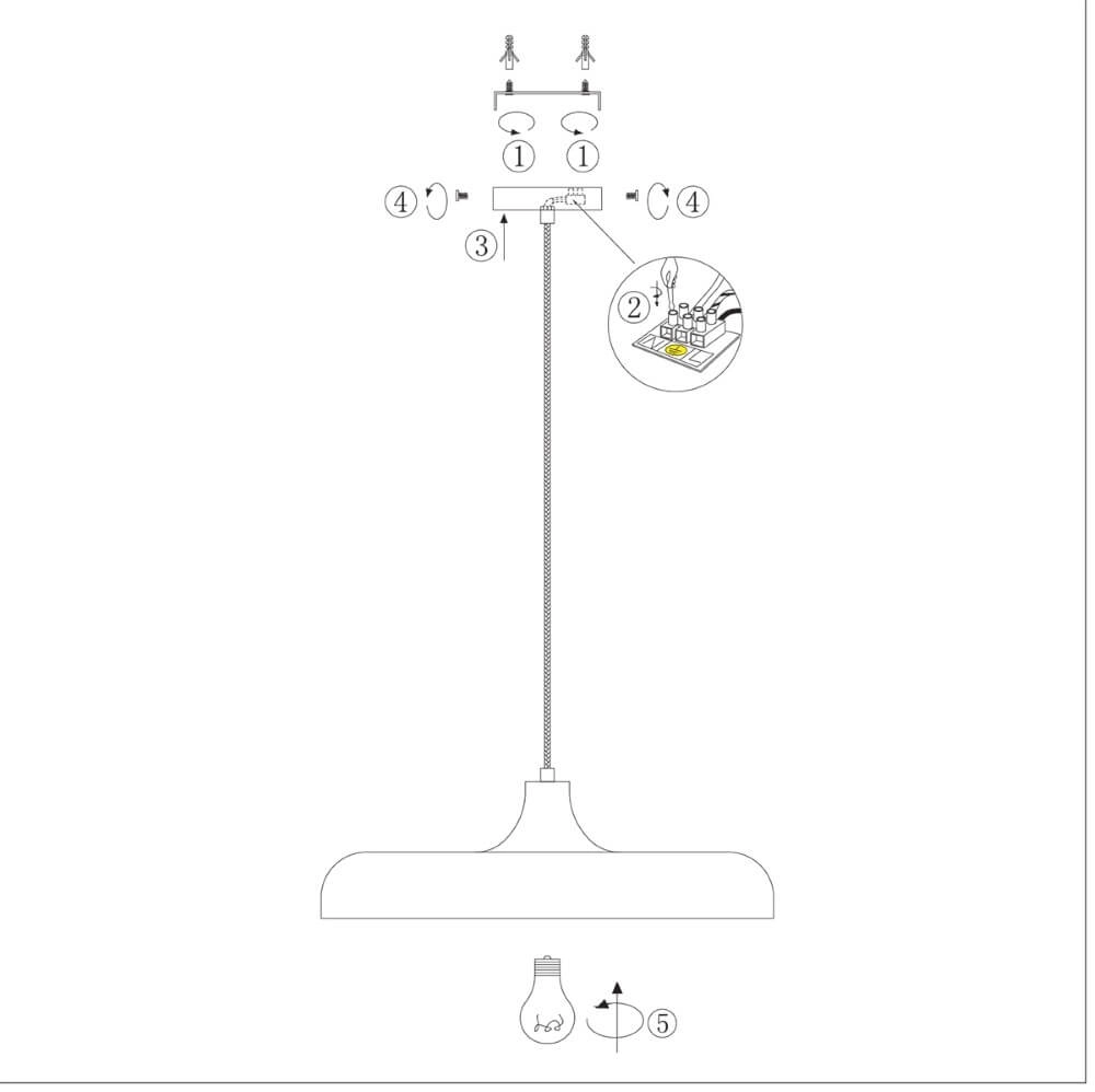 Black hanging lamp Krisip Ø 50cm Steinhauer 8712746132564