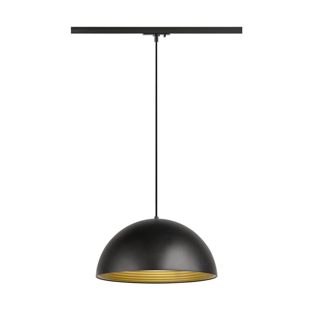 Pendant light for rail Forchini M 40 black 1-phase Ø 40cm