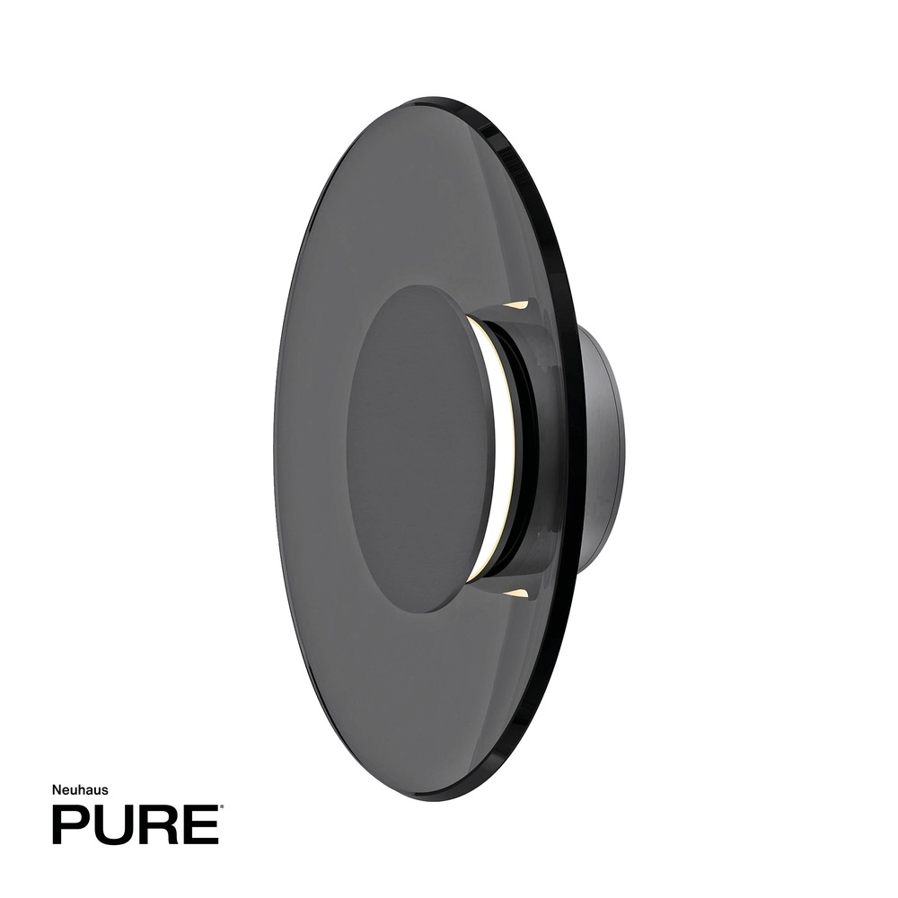 Wall lamp Pure Moon Ø 32cm - platinum with smoke glass Paul Neuhaus 4012248386354