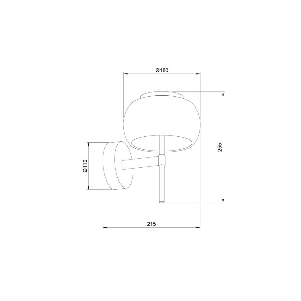 Design wall lamp Bounto with smoke glass Lyora 4255805301166