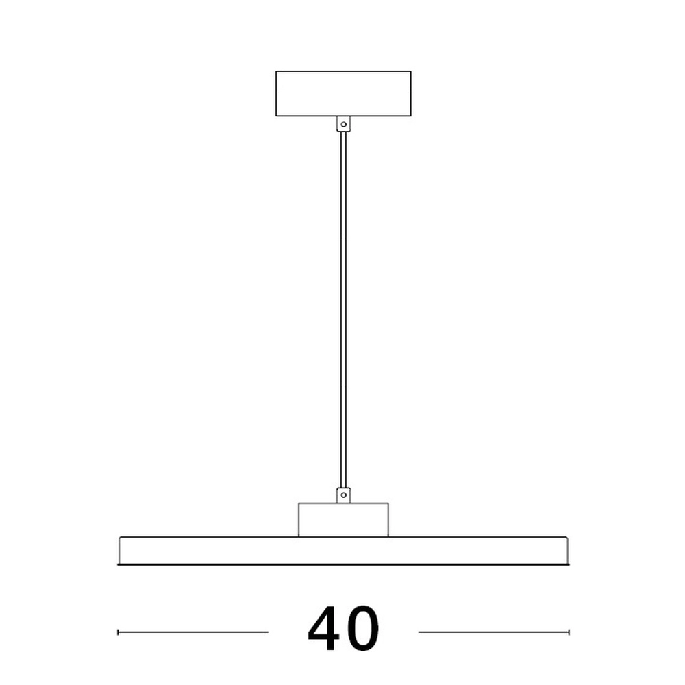 Sleek pendant lamp Andria black Ø 40cm Lyora 5212017432001