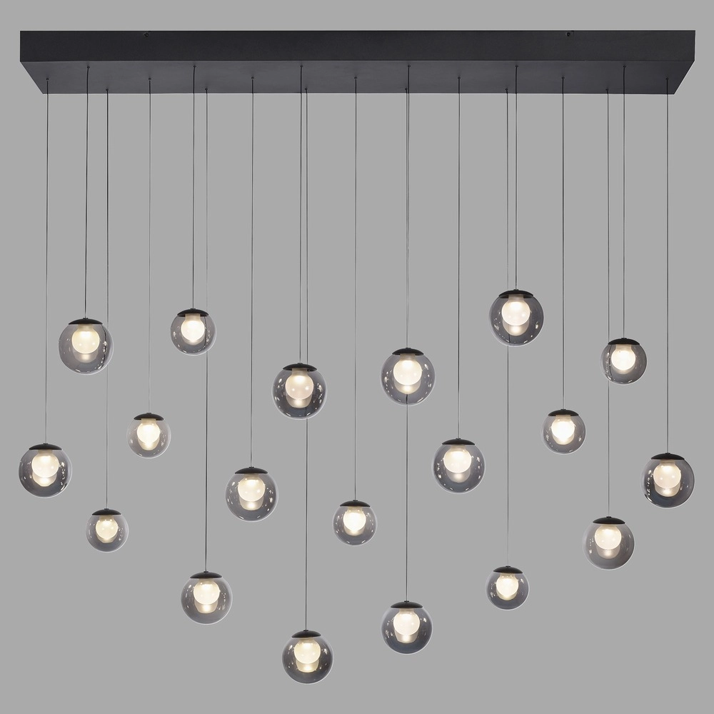 19-light pendant lamp Pure Popup mystic grey