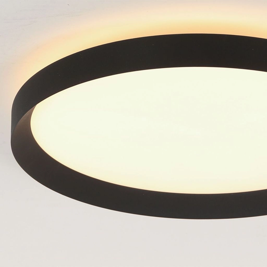 Modern ceiling light Flady black Ø30cm Steinhauer 8712746181012