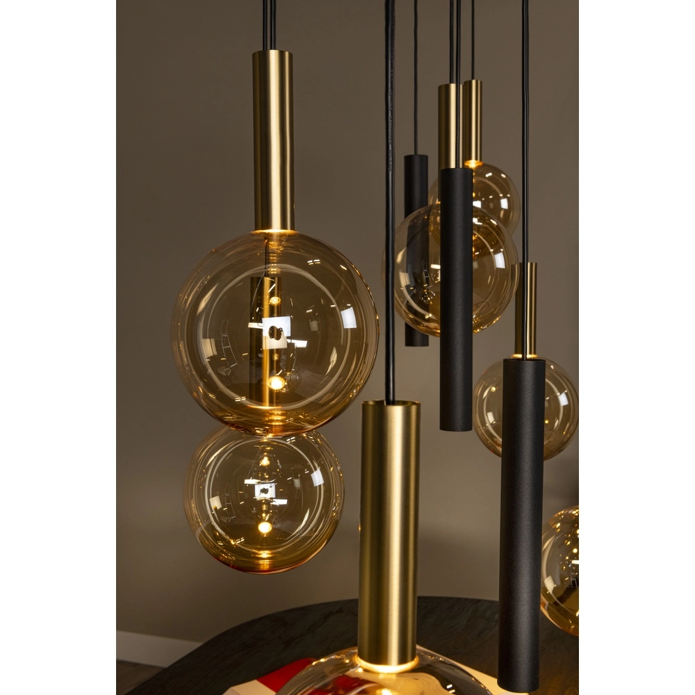 12-light pendant lamp Josiane black with gold Lucide Vibes 5411212212160