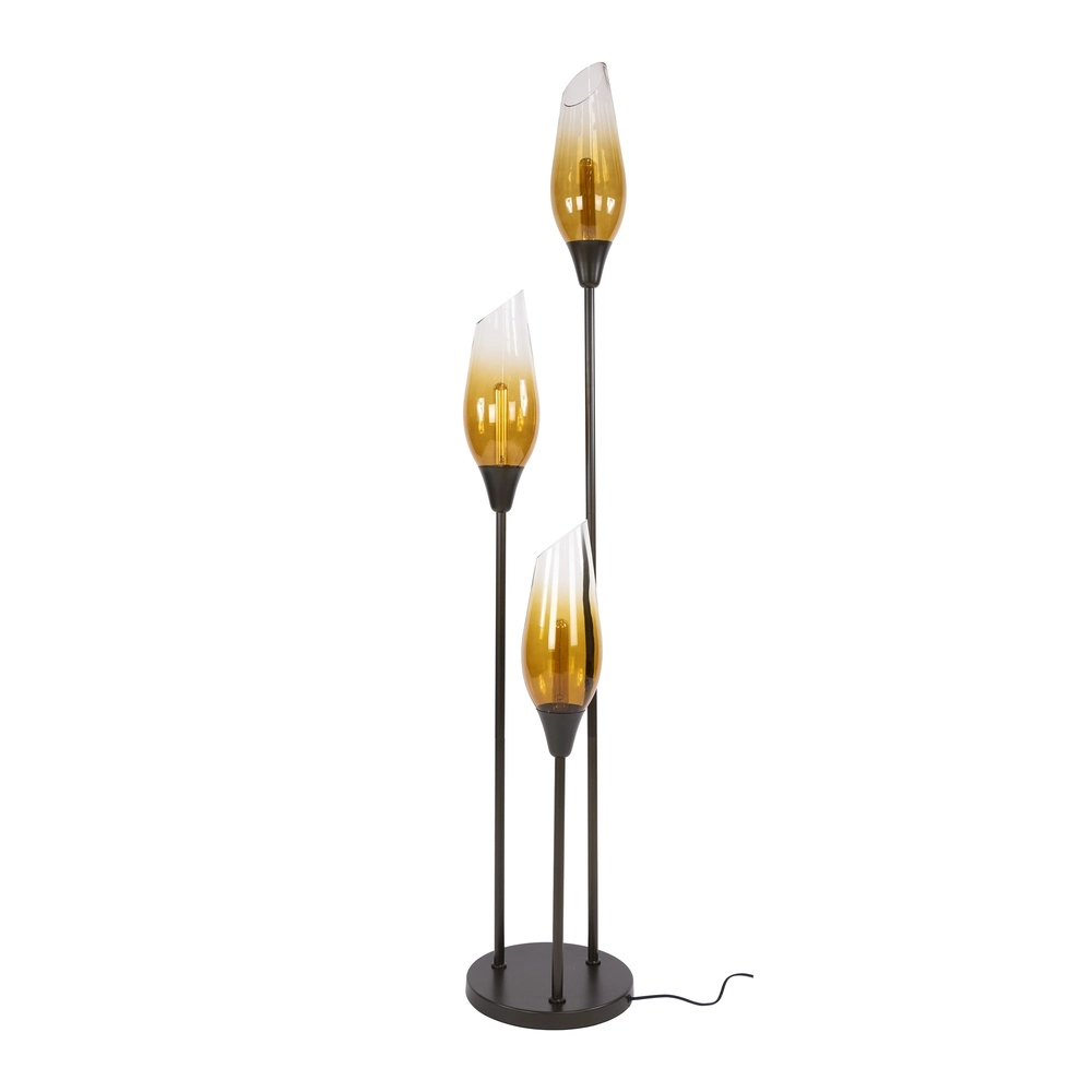 Glass floor lamp Cocoon 3x E27 - 168cm - fading glass Lyora 8716803511880