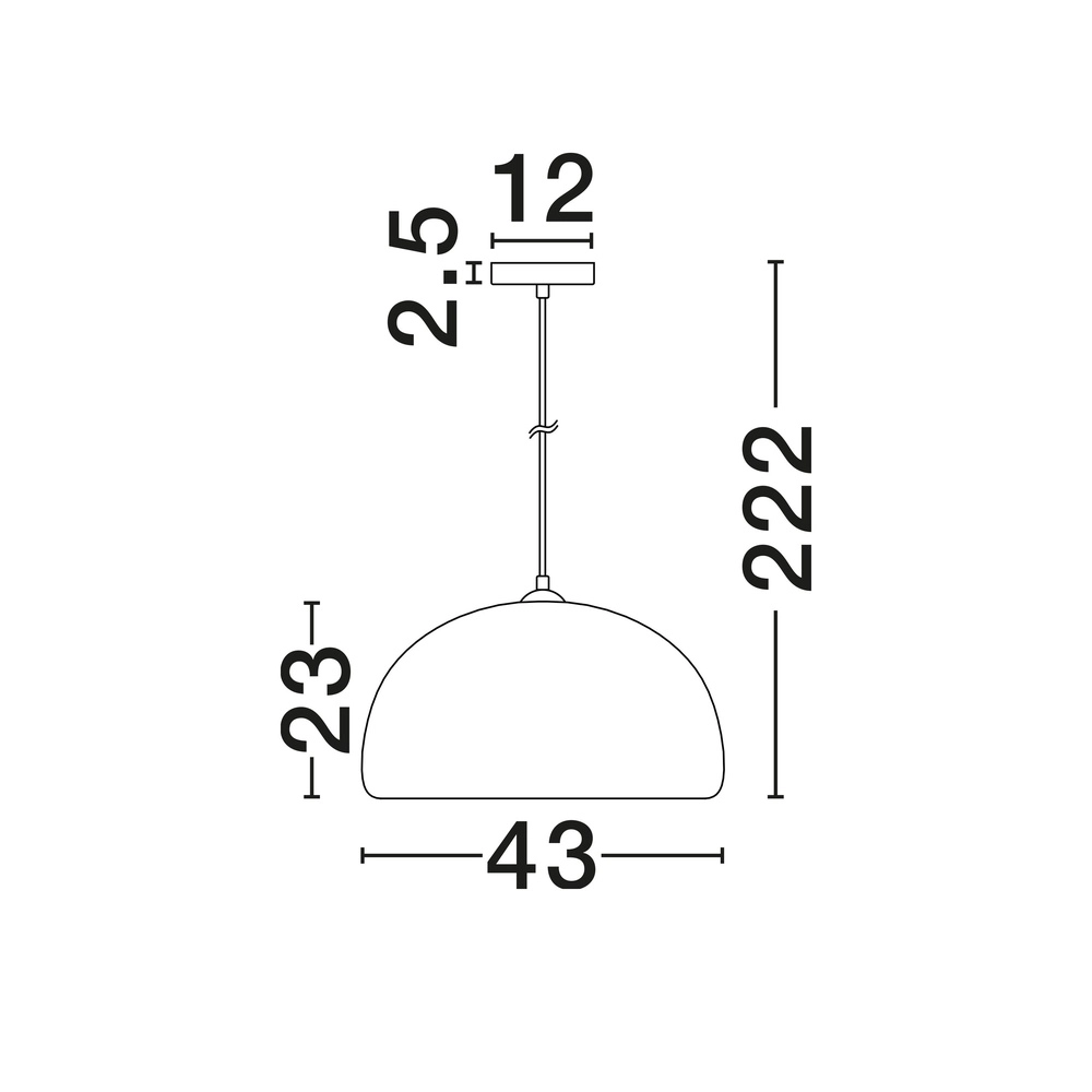 Modern pendant lamp Davo grey Ø 43cm Lyora 5212017495662