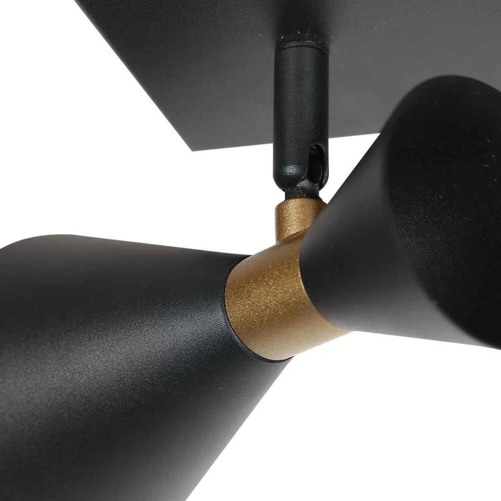Design wall lamp Preto black with gold Steinhauer 8712746176285