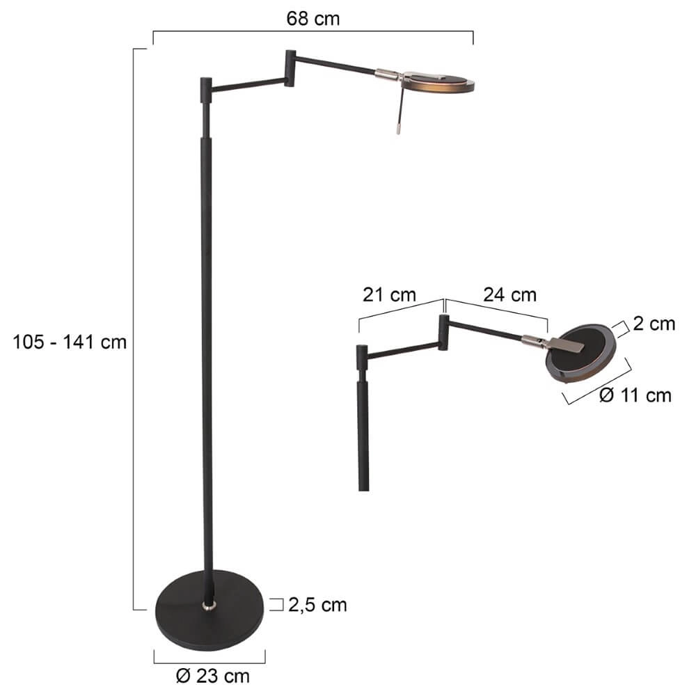 Black LED reading lamp Turound Steinhauer 8712746135664