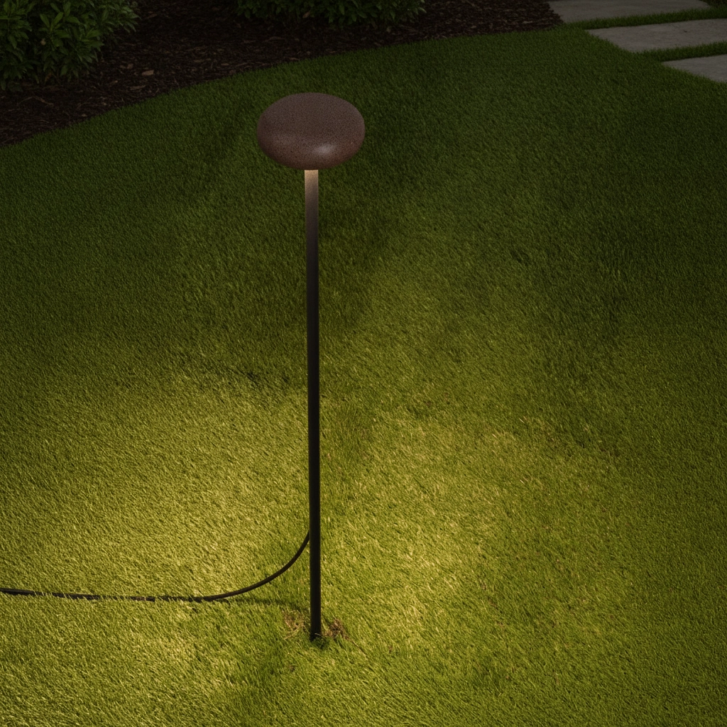 Garden lamp Cami 80cm brown stone