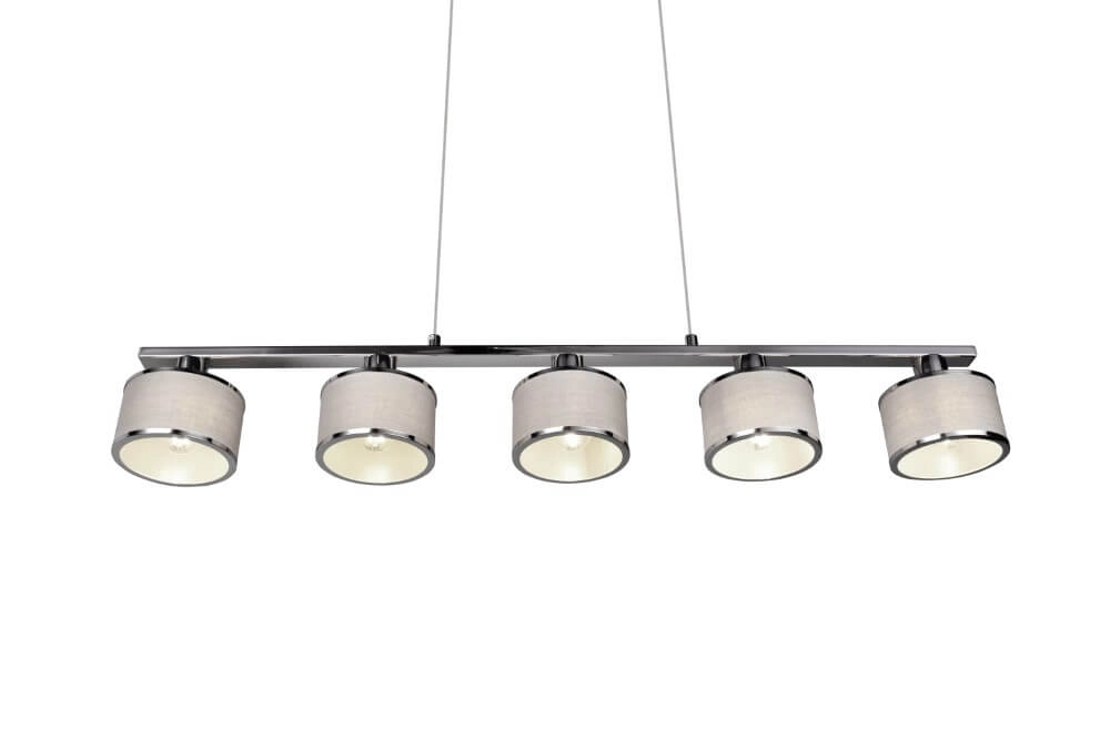 5-light pendant lamp Kaprun straight 92cm Trio 4017807581157