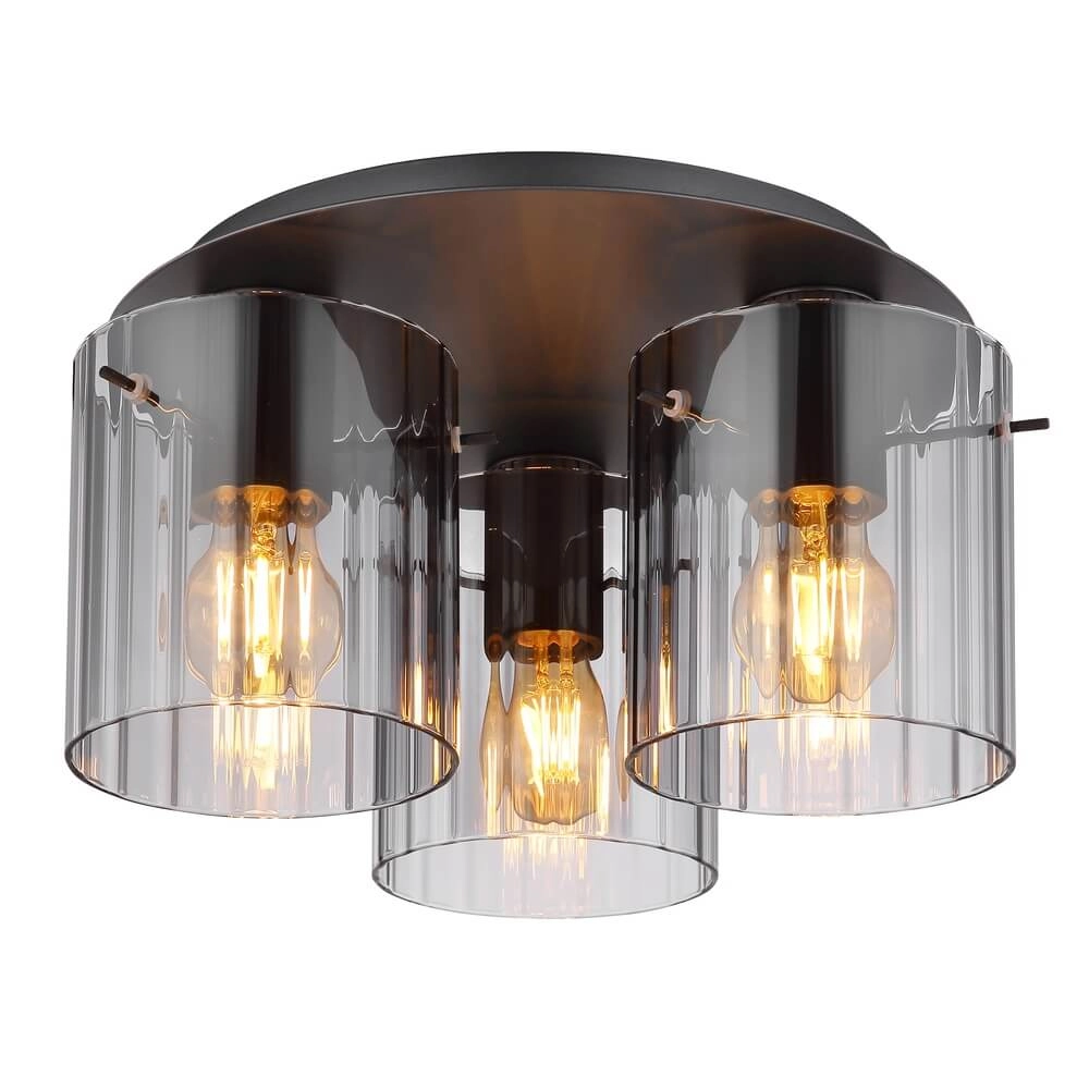 Ceiling lamp Tulivar Design Smoke glass 3-lights