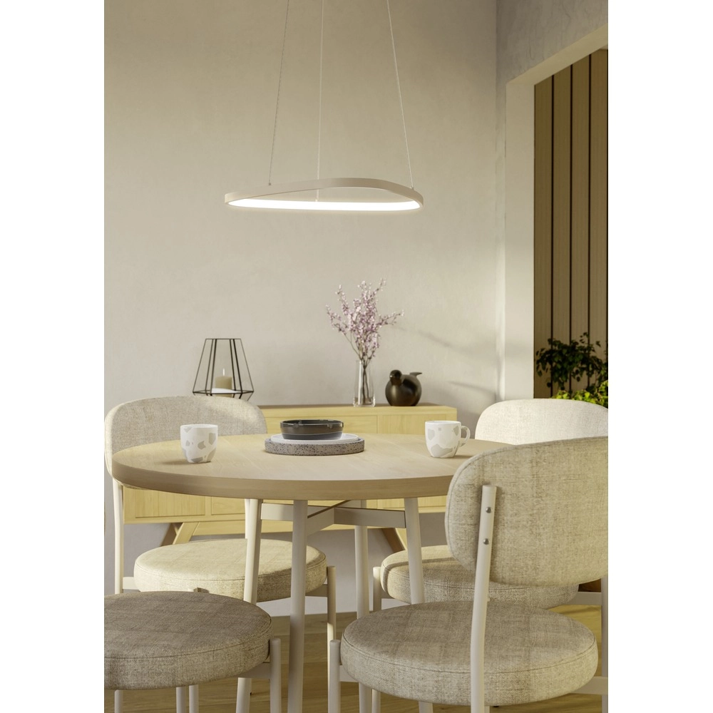 Modern pendant lamp Leporano sand brown