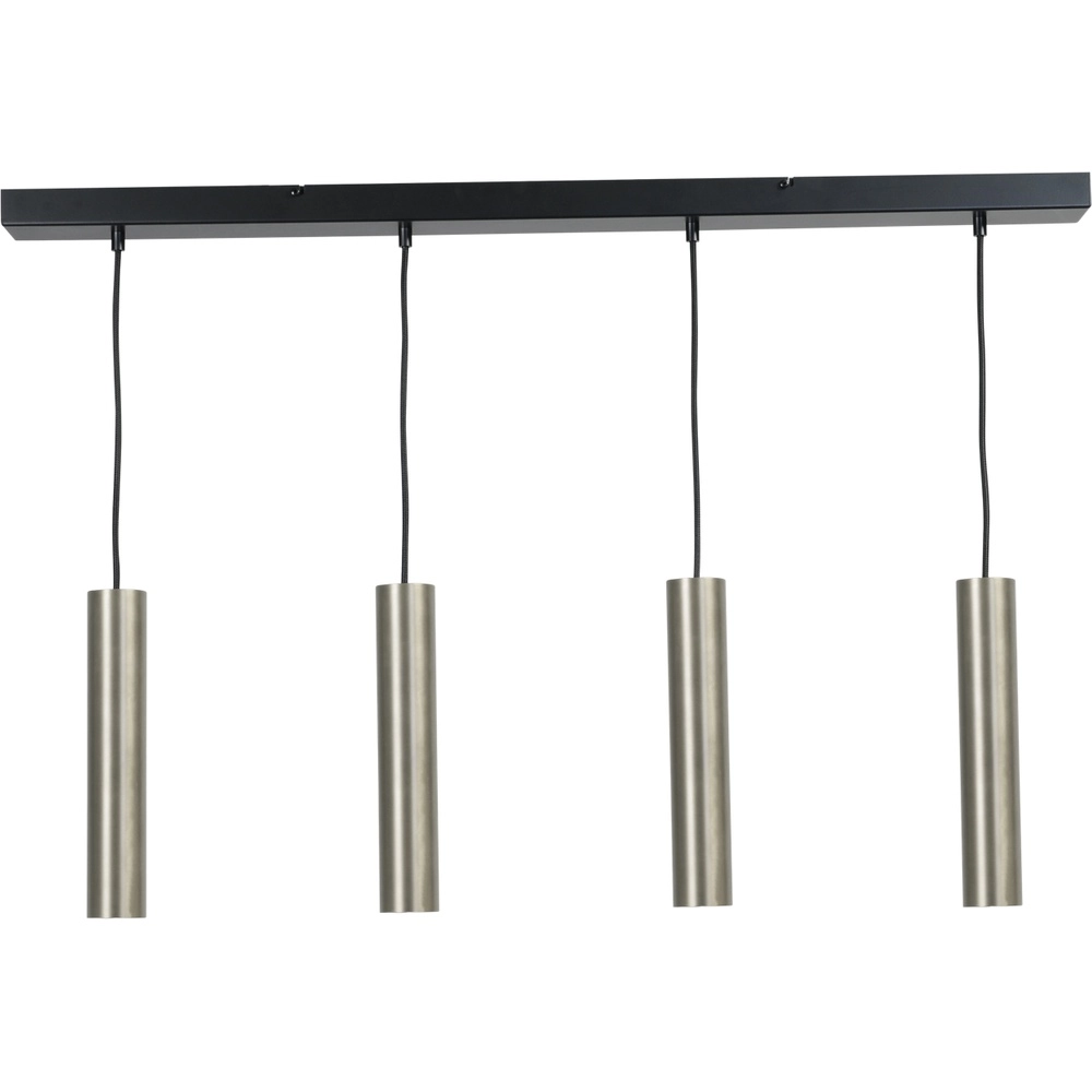 Dining room pendant lamp Run 4 nickel matte pendants