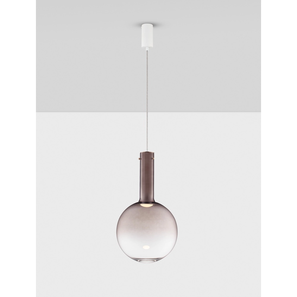 Pendant lamp Nostos brown glass Ø 30cm Lyora 5212017484192