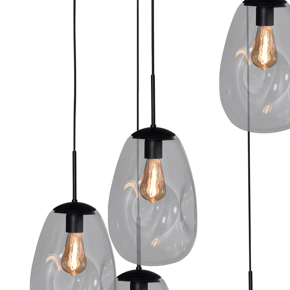 Vide hanging lamp Lava 5x clear glass Ø 22.5cm Masterlight 8718121286501