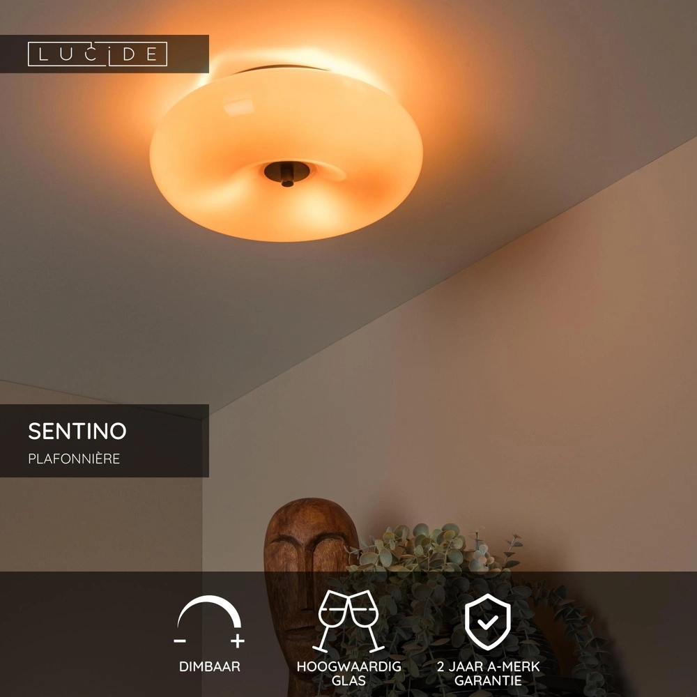Ceiling lamp Sentino Ø 30cm orange Lucide 5411212106346