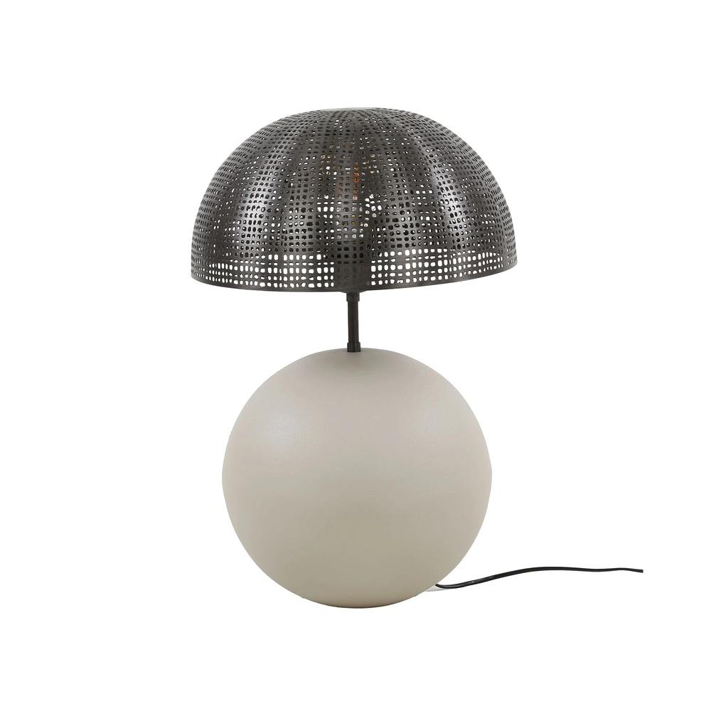 Modern table lamp Sphere with beige base - Ø 36cm Lyora 8716803511521