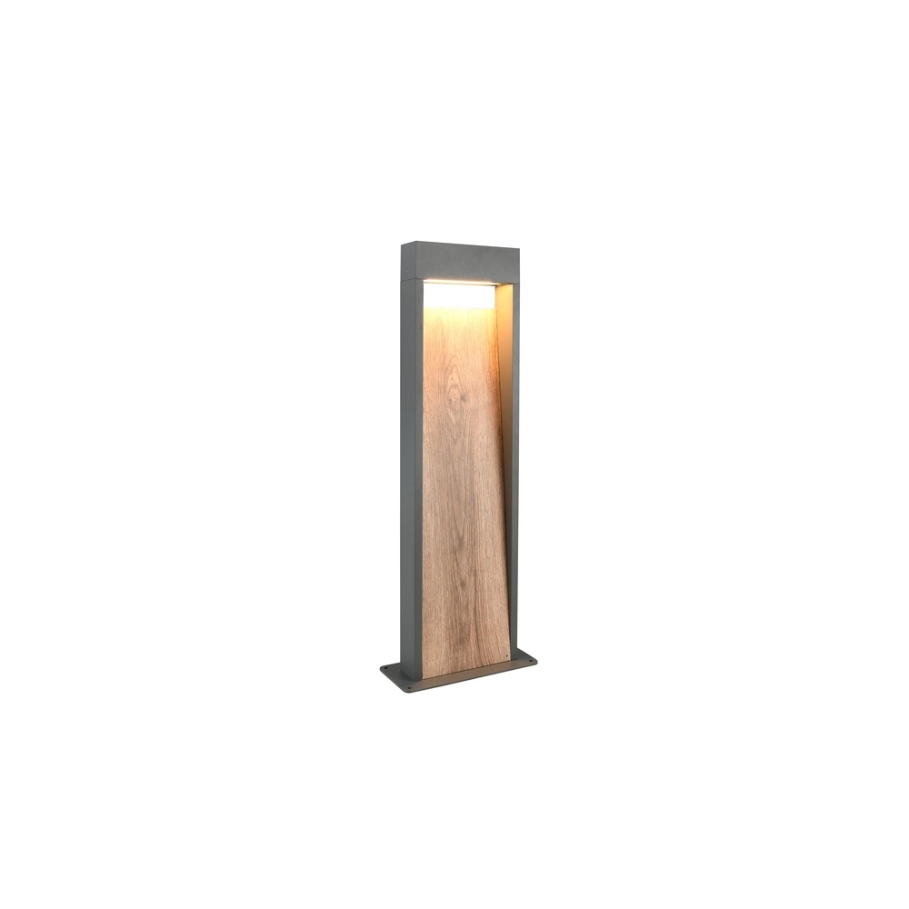 Floor lamp Salmon grey with wood 60cm