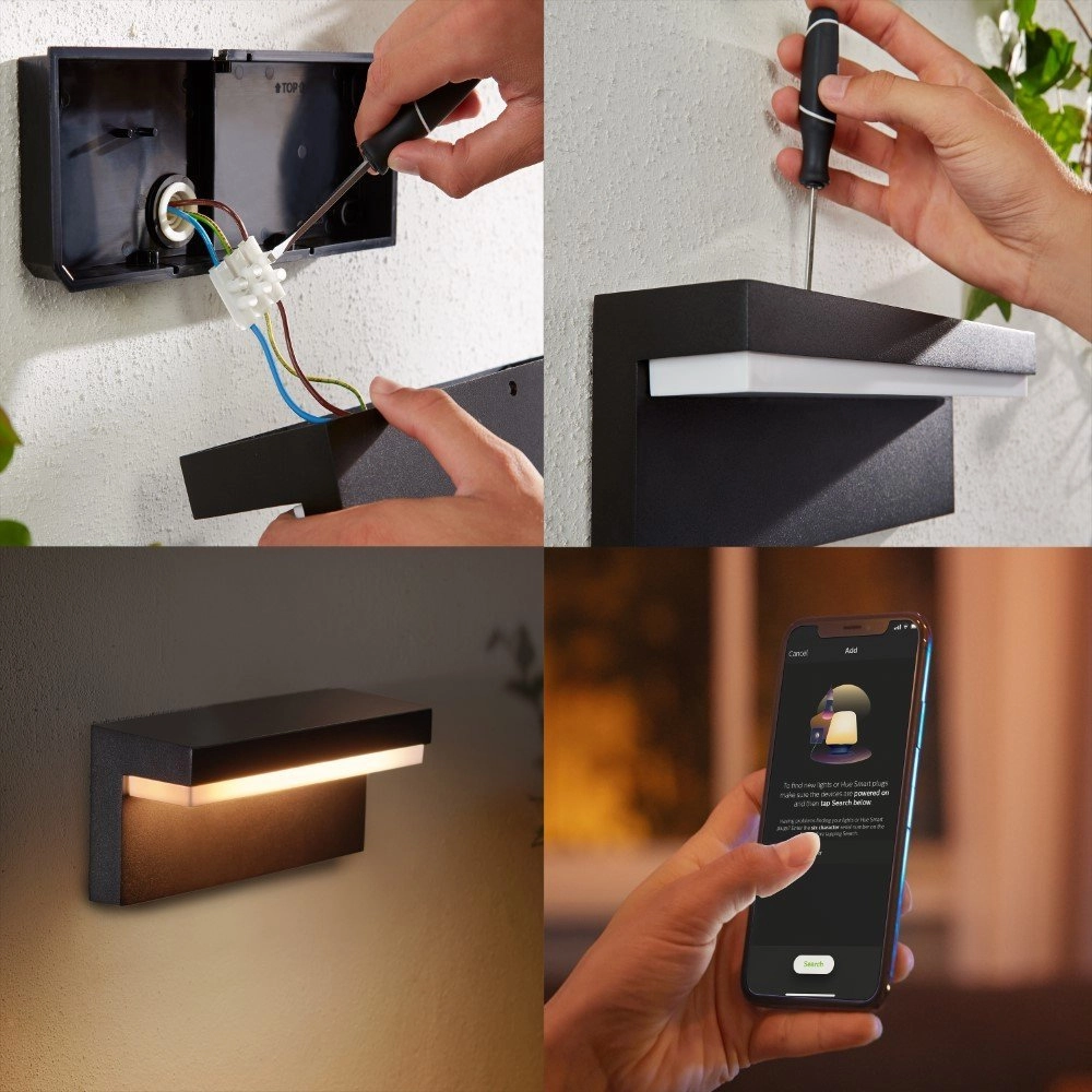 Outdoor lamp Downlight Hue Nyro black Philips 8718696174302