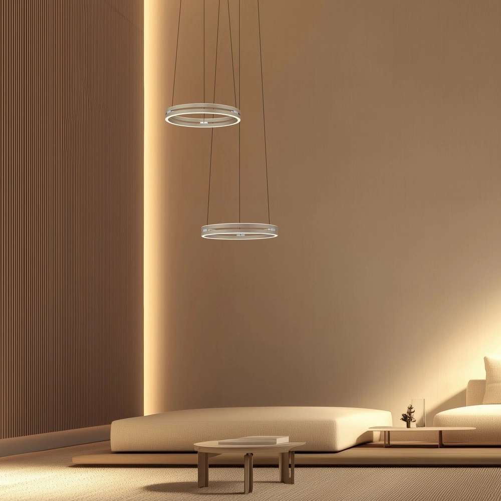 Office pendant lamp Pure E-Loop bronce - Ø 50cm Paul Neuhaus 4012248398357