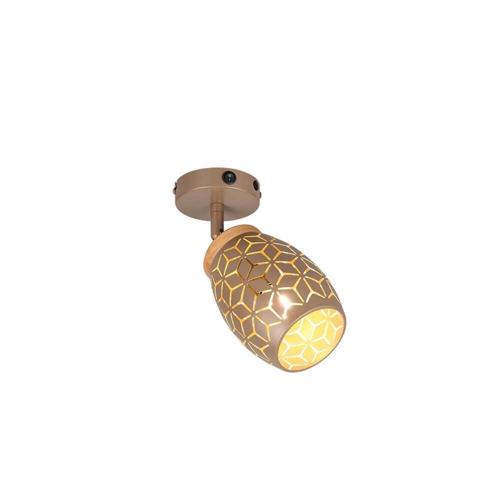 Surface-mounted spot Bidar coffee brown Trio 4017807640656