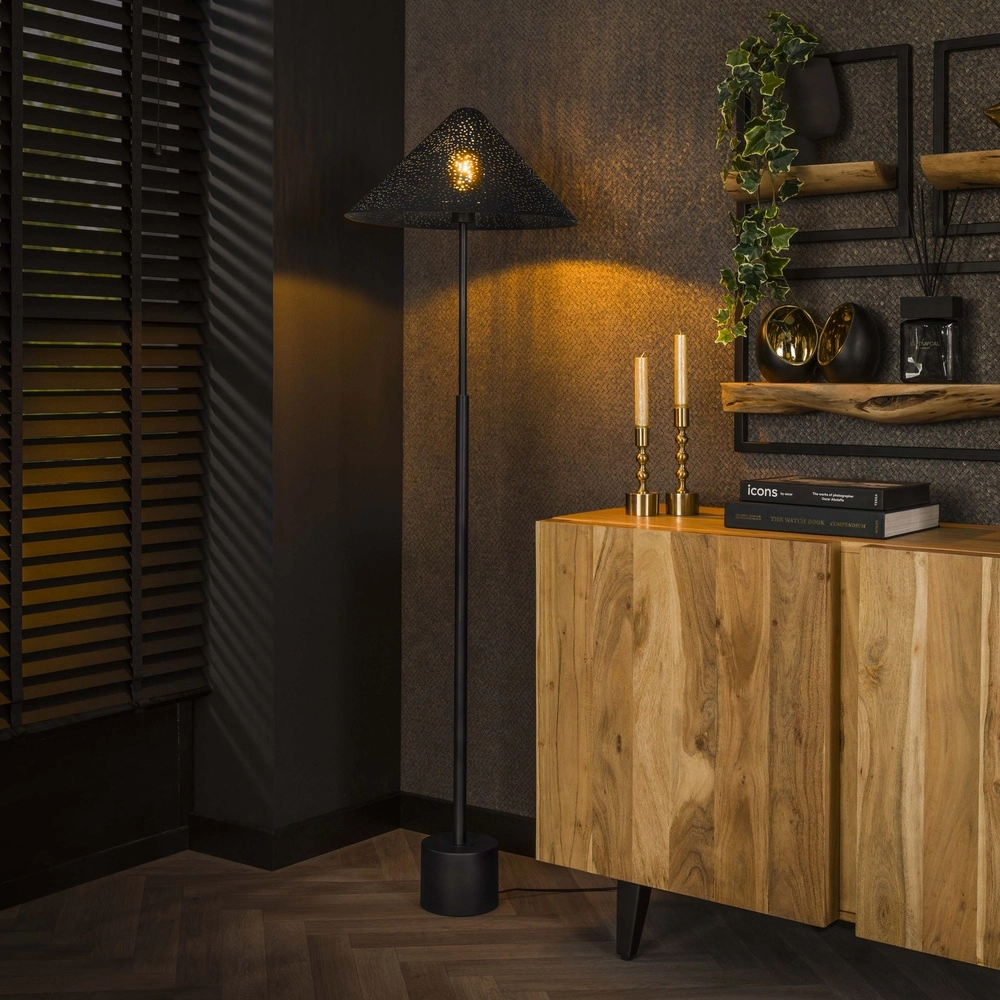 Charcoal floor lamp Kosmos Ø 45cm