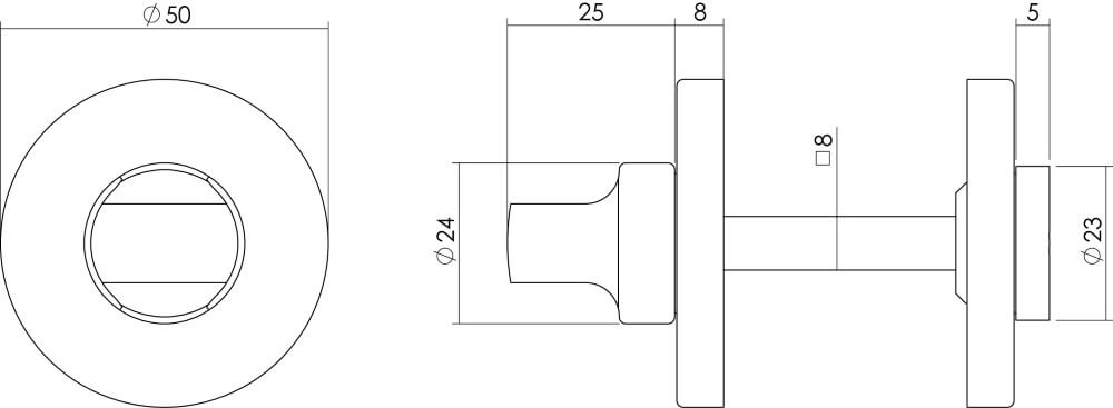 Round WC closure Tira chromium Intersteel 8714186023457