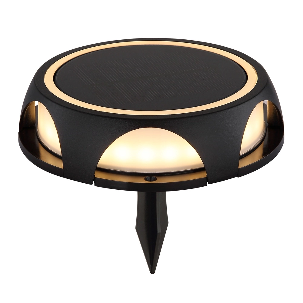 Spike light Akron Black Solar Round