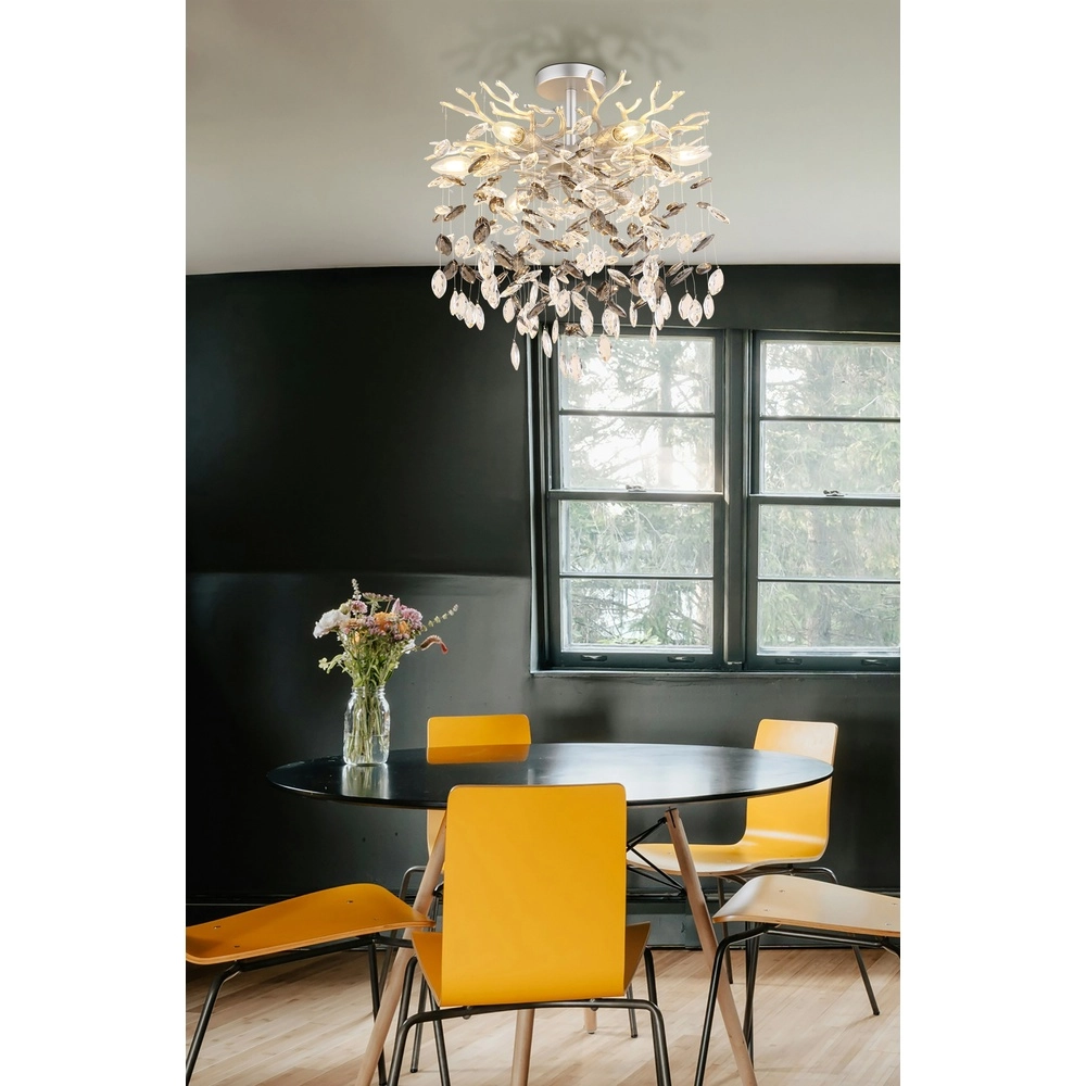 Ceiling lamp Queena silver grey Ø 50cm Globo 9007371528653