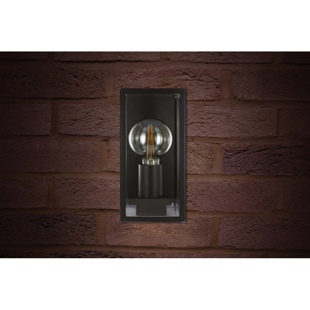 Black outdoor lamp Prato E27 - glass Lyora 5055788268765