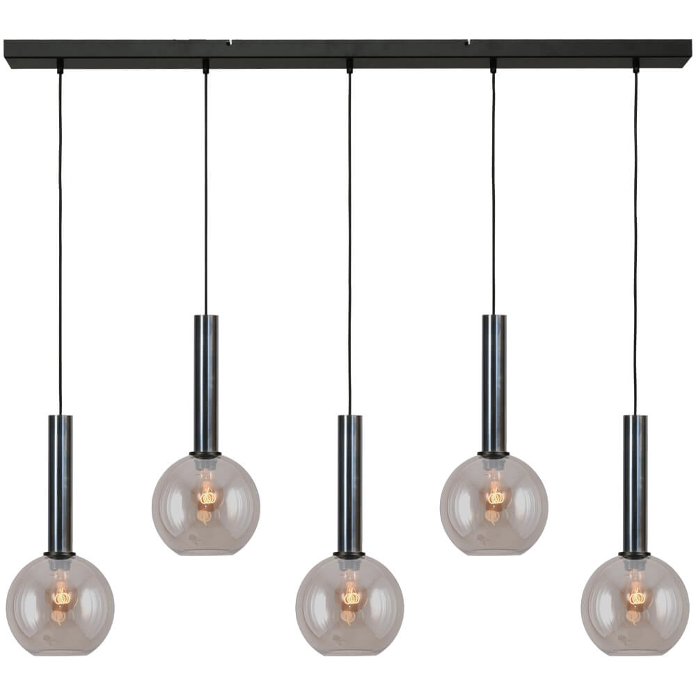 Hanging lamp Bella 2 Dappled oil with gold glass